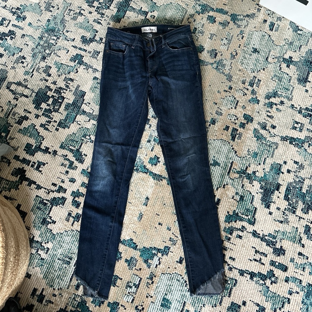Fringe bottom jeans